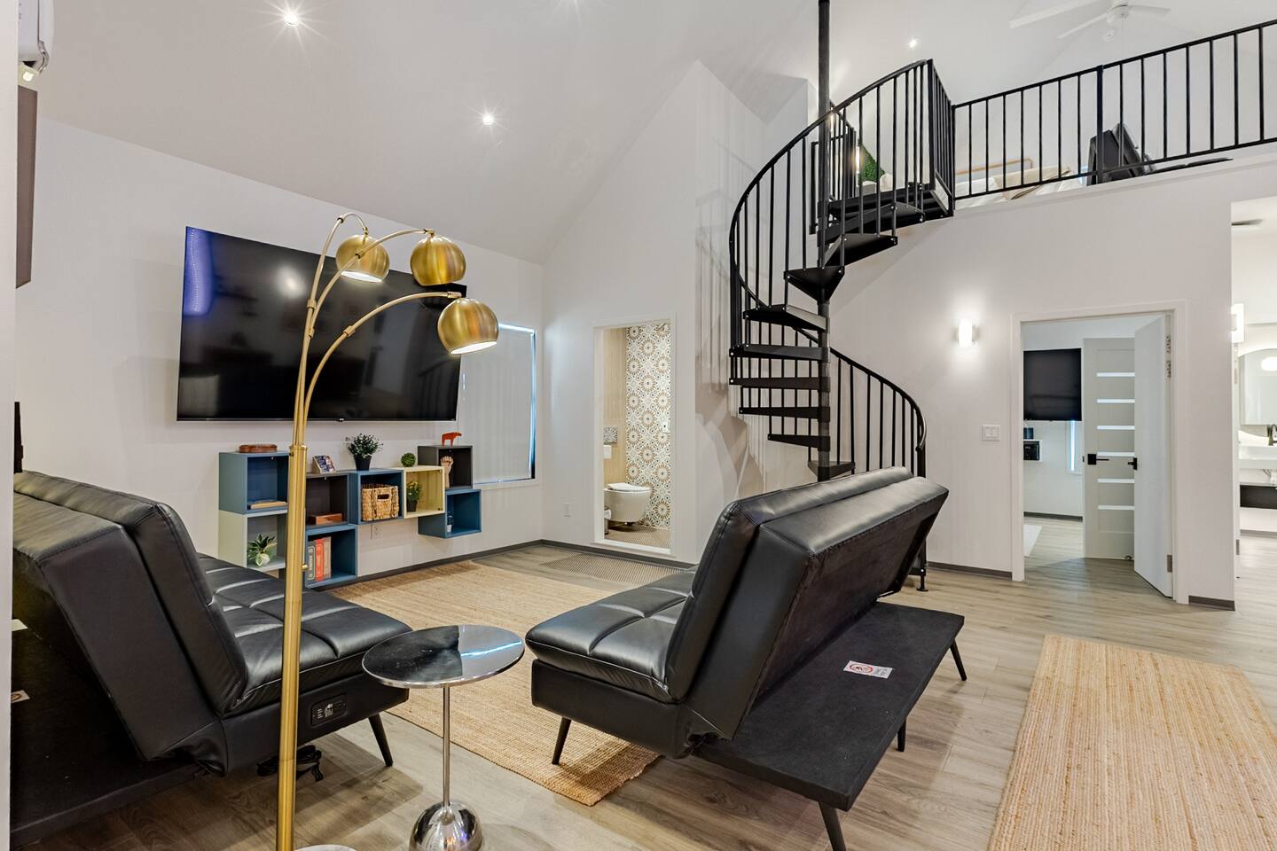 Inside Barndo 3B · Three-bedroom house, a three-bedroom barndominium at Cedar Pond Farms — our fluffy Highland cow farm just outside the Smoky Mountains.